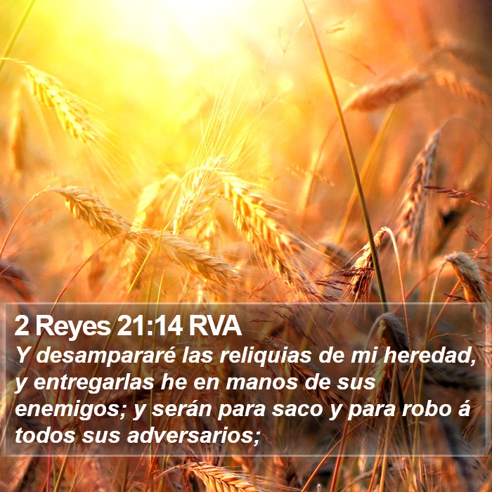 2 Reyes 21:14 RVA Bible Study