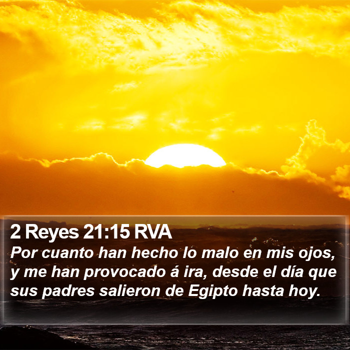 2 Reyes 21:15 RVA Bible Study