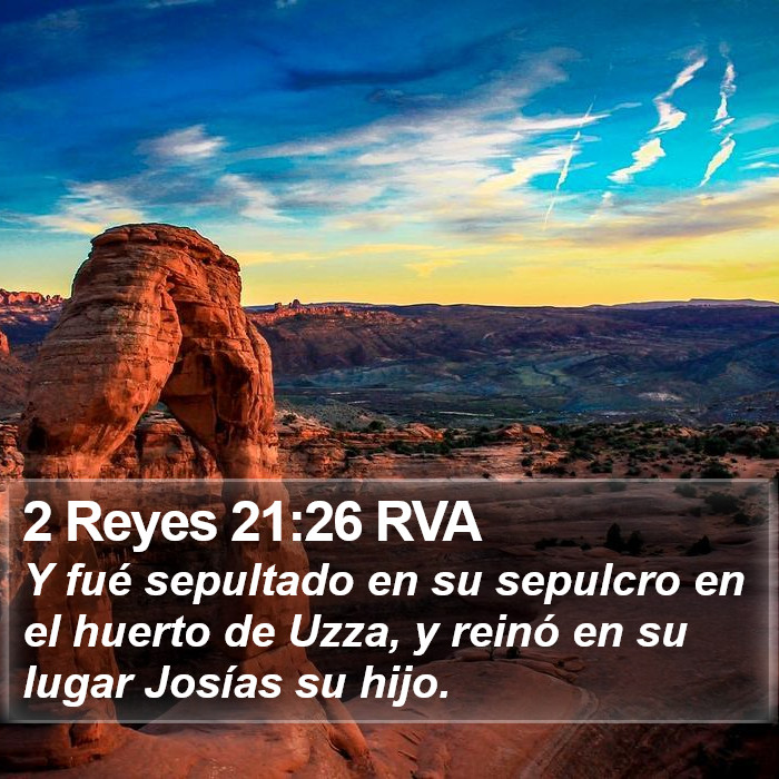 2 Reyes 21:26 RVA Bible Study