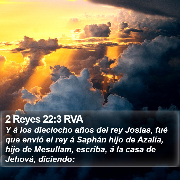 2 Reyes 22:3 RVA Bible Study