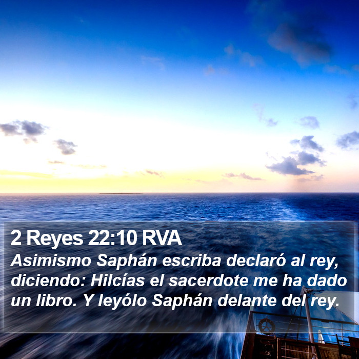 2 Reyes 22:10 RVA Bible Study