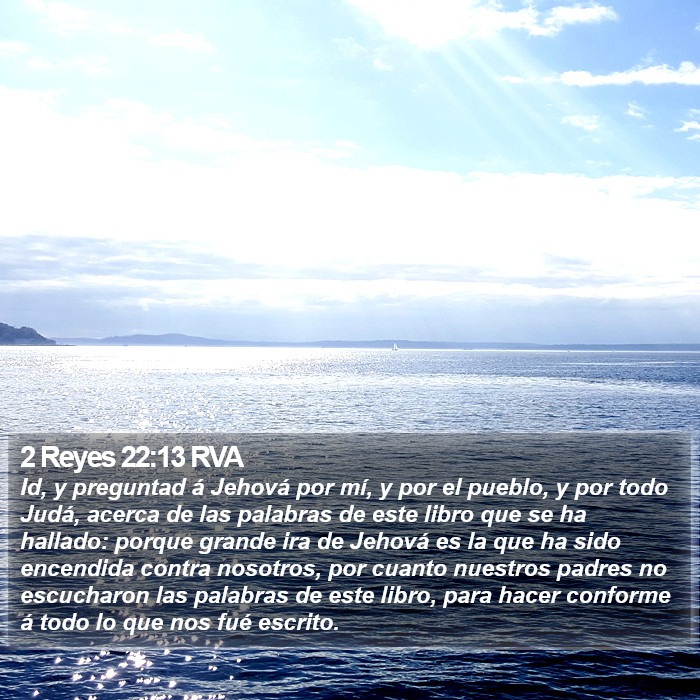 2 Reyes 22:13 RVA Bible Study