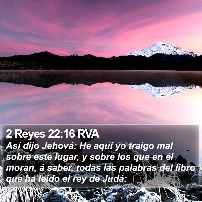 2 Reyes 22:16 RVA Bible Study