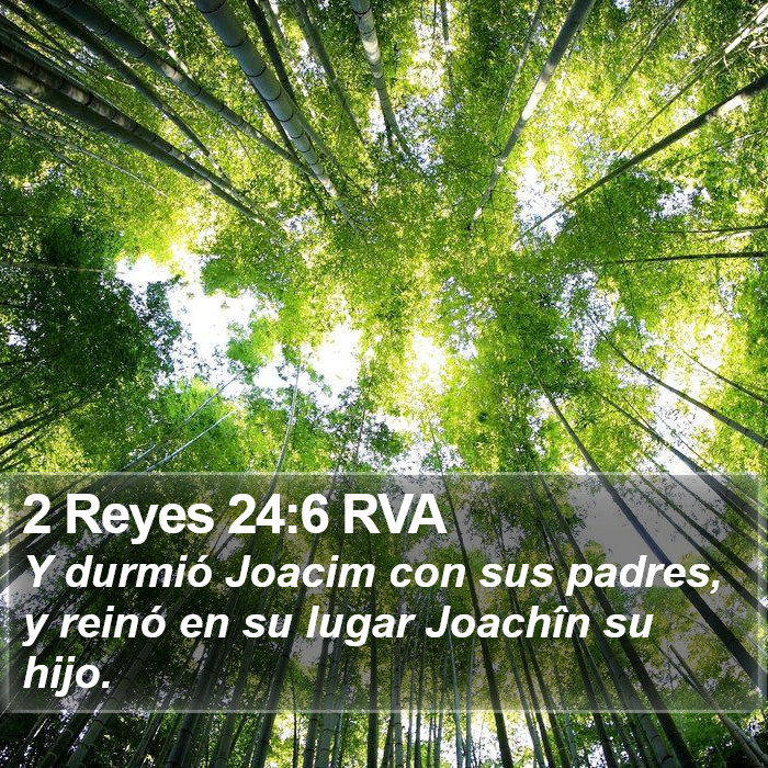 2 Reyes 24:6 RVA Bible Study