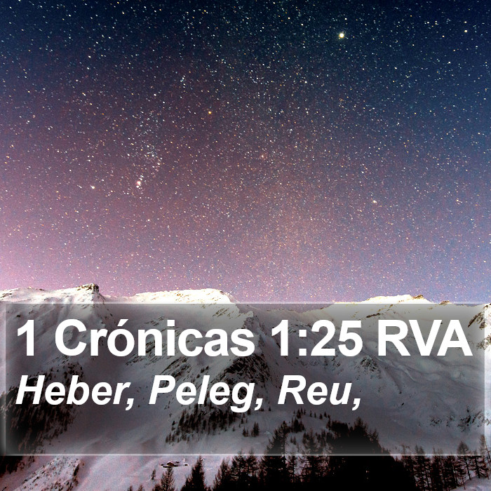 1 Crónicas 1:25 RVA Bible Study