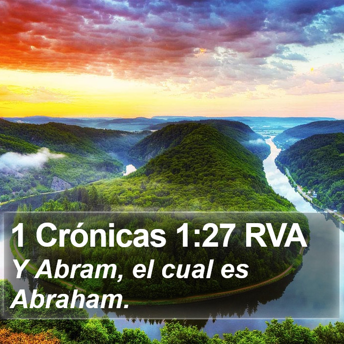 1 Crónicas 1:27 RVA Bible Study