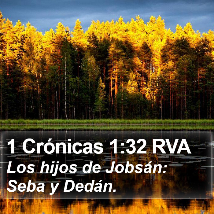 1 Crónicas 1:32 RVA Bible Study