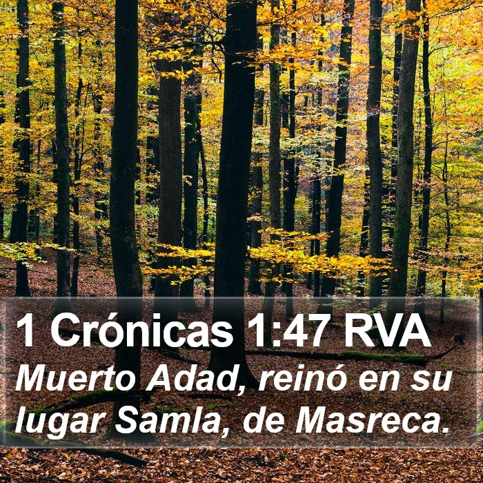 1 Crónicas 1:47 RVA Bible Study