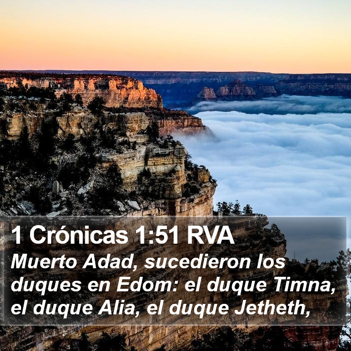 1 Crónicas 1:51 RVA Bible Study