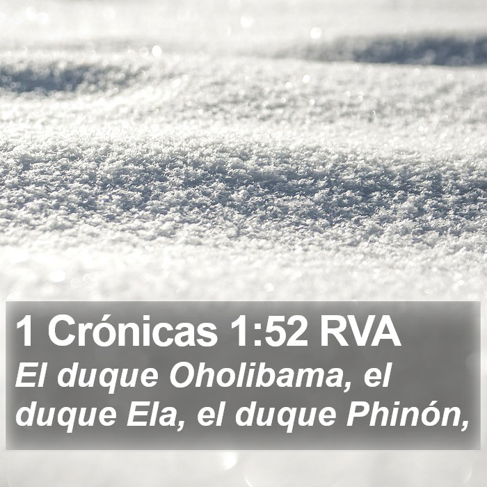 1 Crónicas 1:52 RVA Bible Study