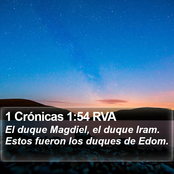 1 Crónicas 1:54 RVA Bible Study