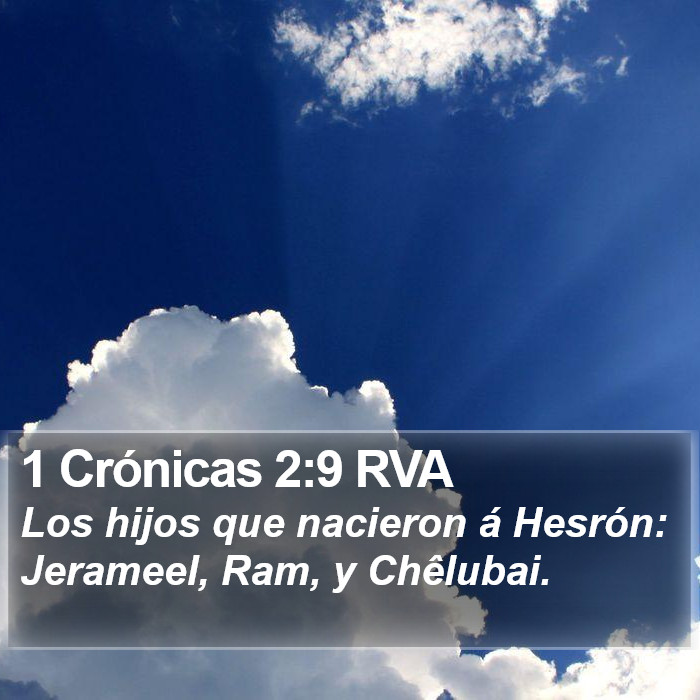 1 Crónicas 2:9 RVA Bible Study