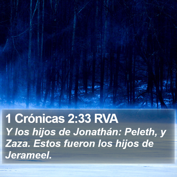 1 Crónicas 2:33 RVA Bible Study