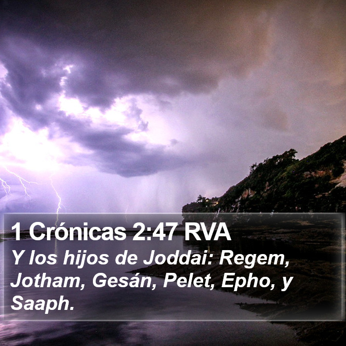 1 Crónicas 2:47 RVA Bible Study