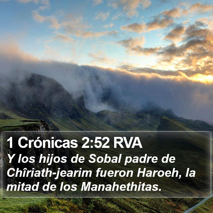 1 Crónicas 2:52 RVA Bible Study