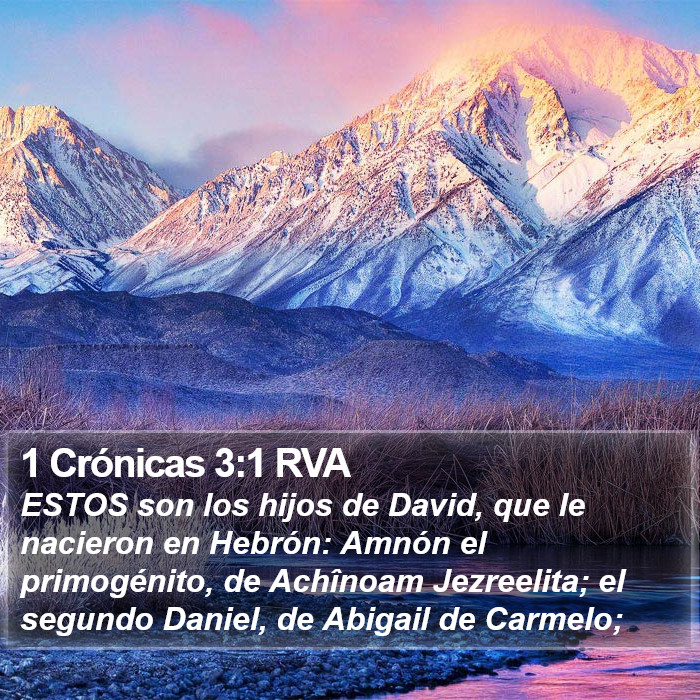 1 Crónicas 3:1 RVA Bible Study