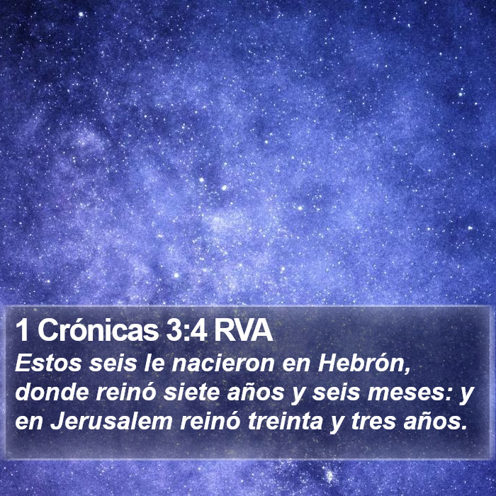 1 Crónicas 3:4 RVA Bible Study