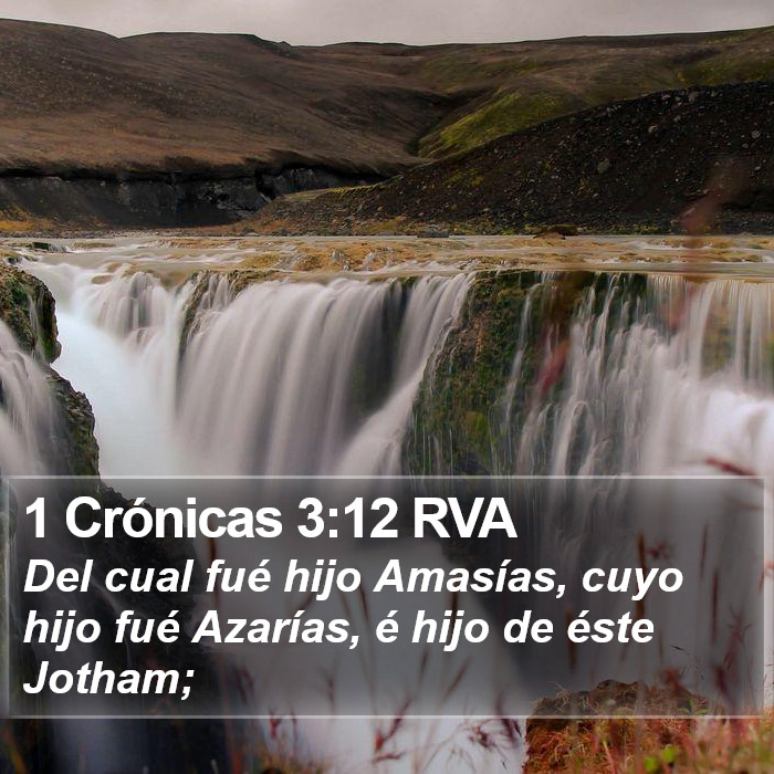 1 Crónicas 3:12 RVA Bible Study