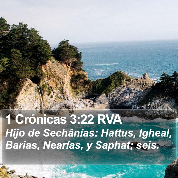 1 Crónicas 3:22 RVA Bible Study