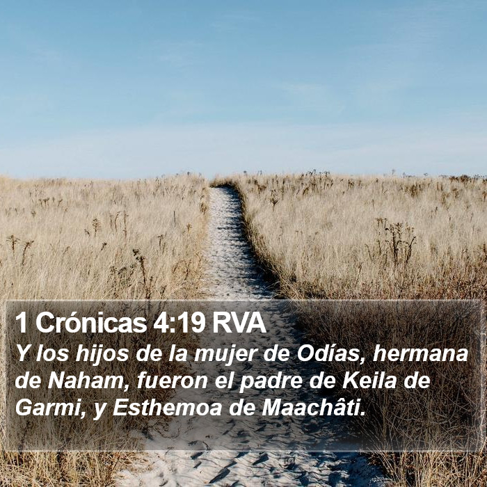 1 Crónicas 4:19 RVA Bible Study