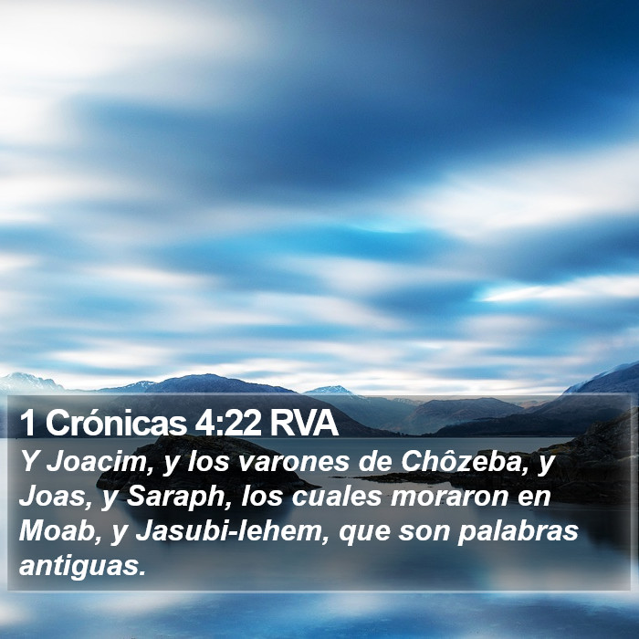 1 Crónicas 4:22 RVA Bible Study