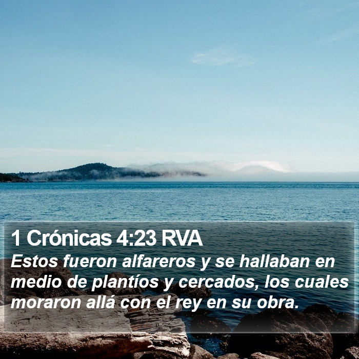 1 Crónicas 4:23 RVA Bible Study