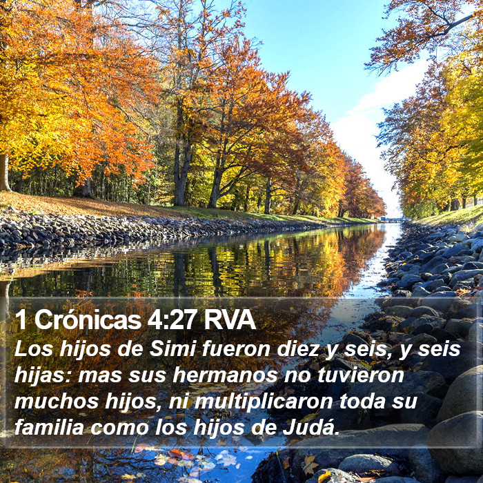 1 Crónicas 4:27 RVA Bible Study