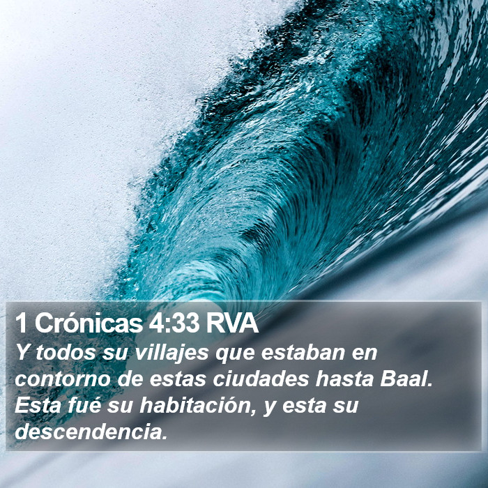 1 Crónicas 4:33 RVA Bible Study