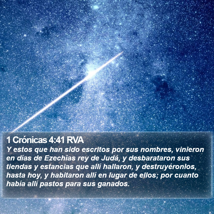 1 Crónicas 4:41 RVA Bible Study