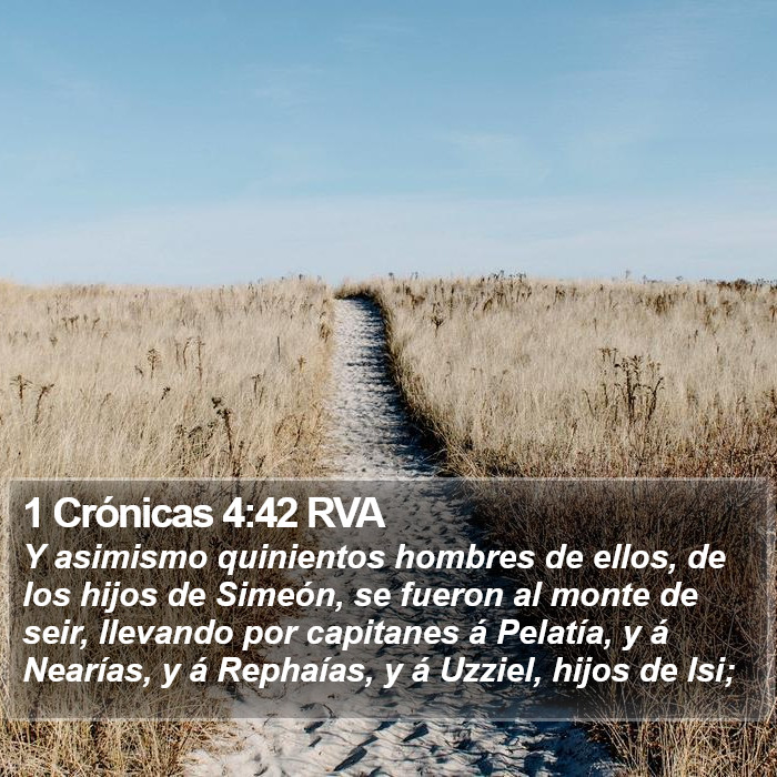 1 Crónicas 4:42 RVA Bible Study