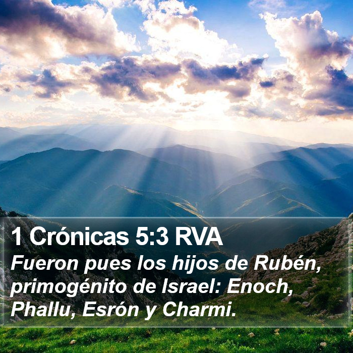 1 Crónicas 5:3 RVA Bible Study