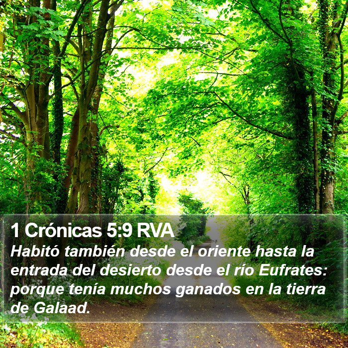 1 Crónicas 5:9 RVA Bible Study