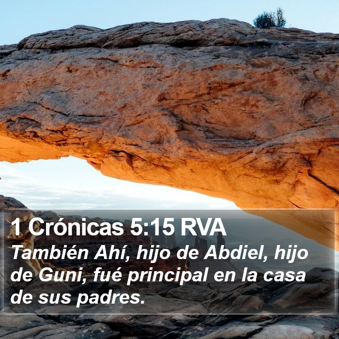 1 Crónicas 5:15 RVA Bible Study