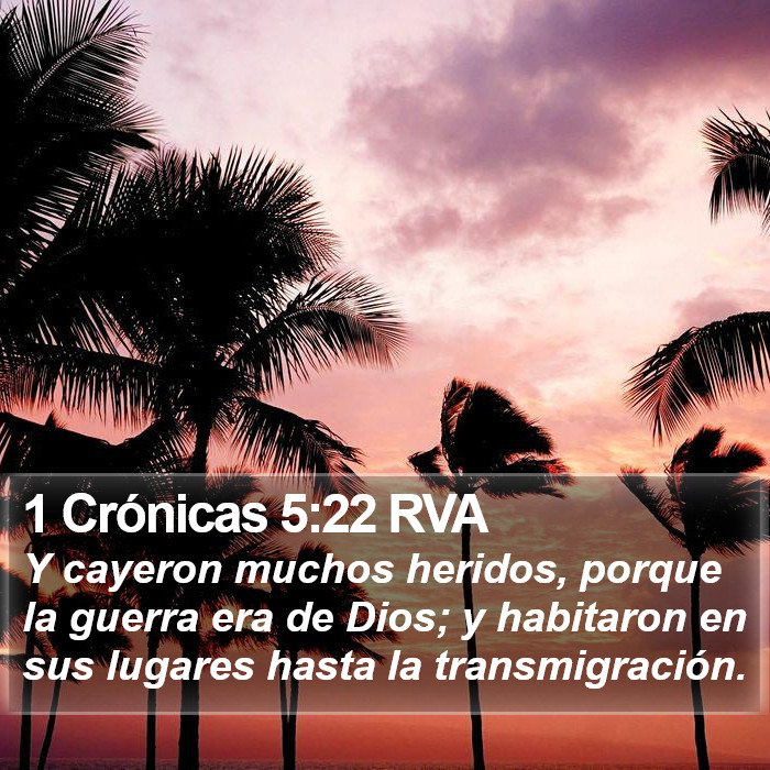 1 Crónicas 5:22 RVA Bible Study