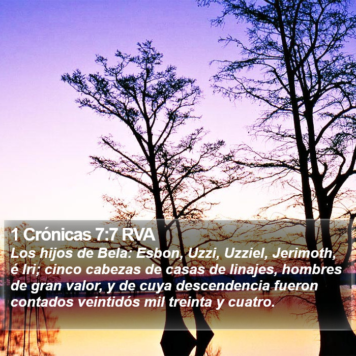 1 Crónicas 7:7 RVA Bible Study