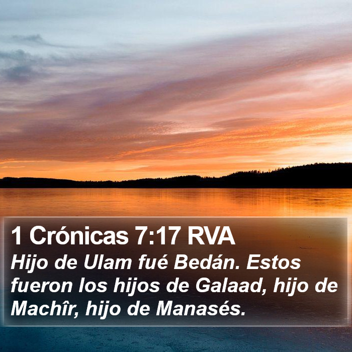 1 Crónicas 7:17 RVA Bible Study