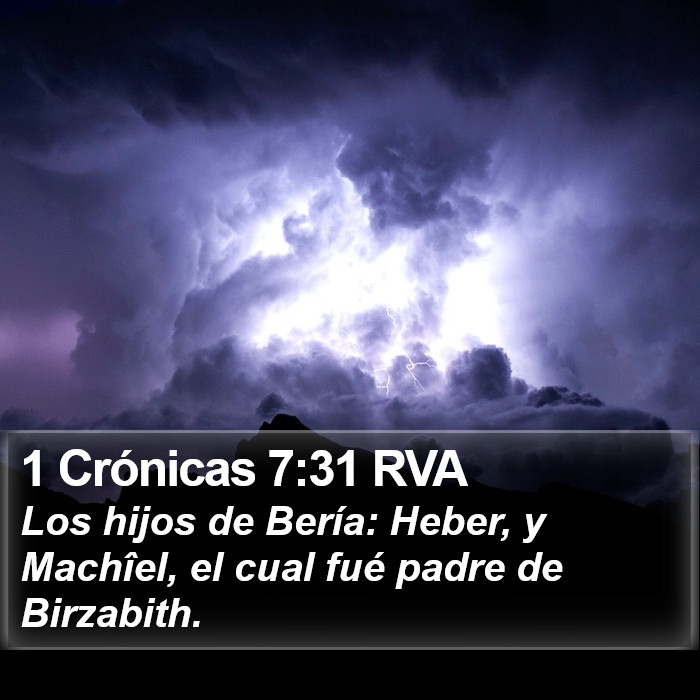 1 Crónicas 7:31 RVA Bible Study