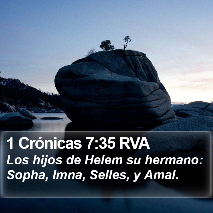 1 Crónicas 7:35 RVA Bible Study