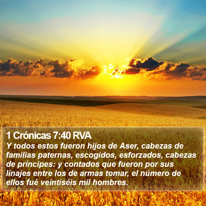 1 Crónicas 7:40 RVA Bible Study