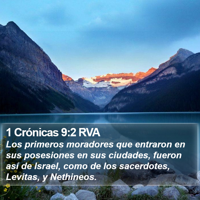 1 Crónicas 9:2 RVA Bible Study