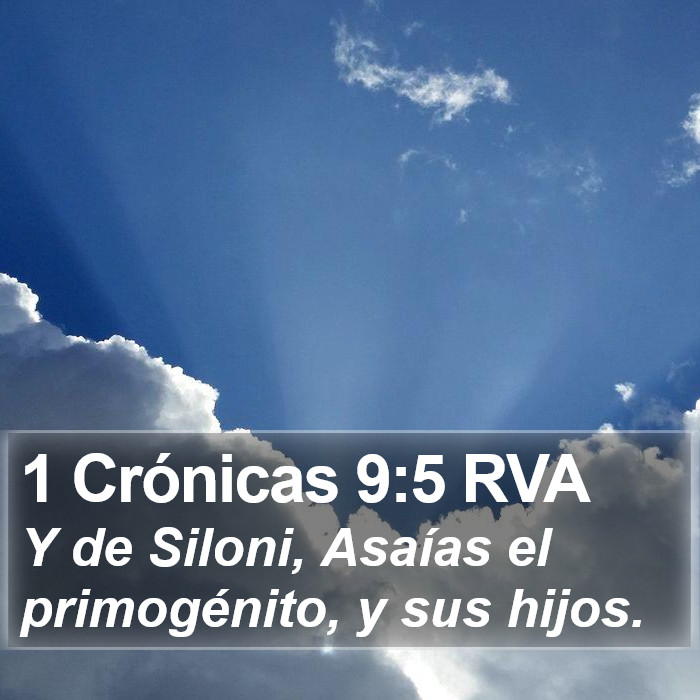 1 Crónicas 9:5 RVA Bible Study