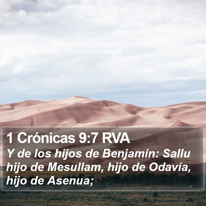 1 Crónicas 9:7 RVA Bible Study