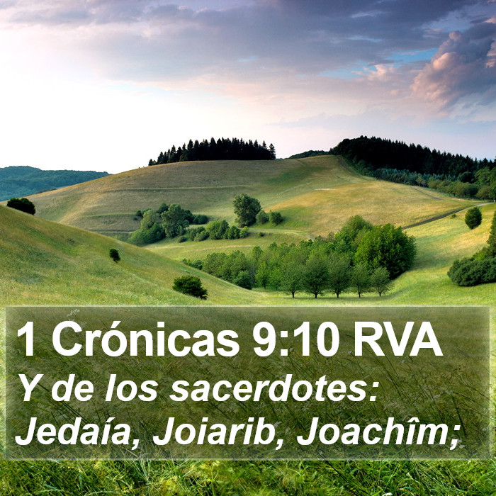 1 Crónicas 9:10 RVA Bible Study