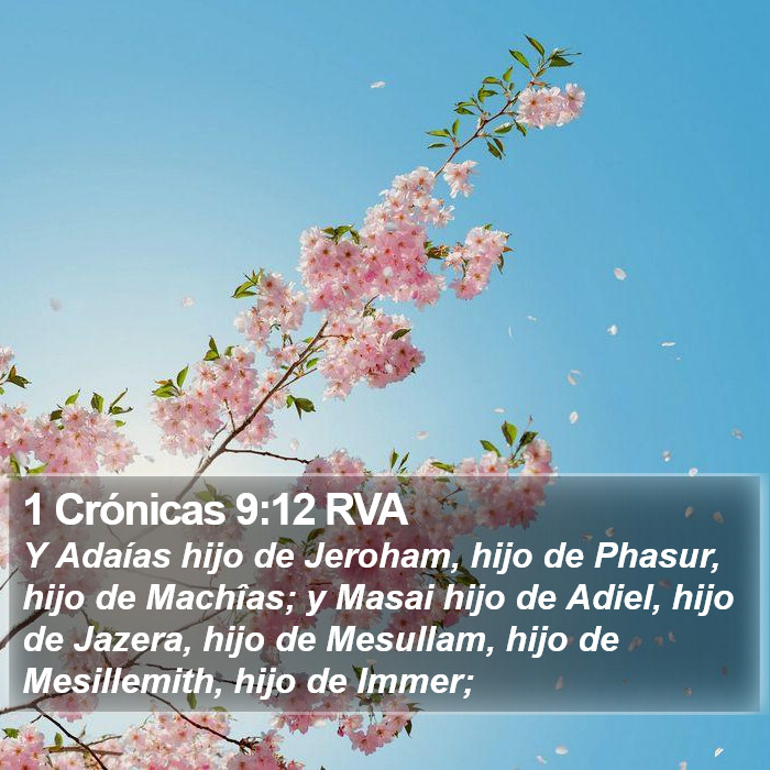 1 Crónicas 9:12 RVA Bible Study