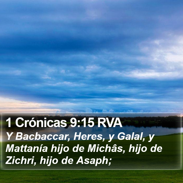 1 Crónicas 9:15 RVA Bible Study