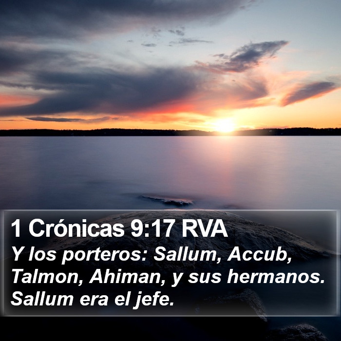 1 Crónicas 9:17 RVA Bible Study