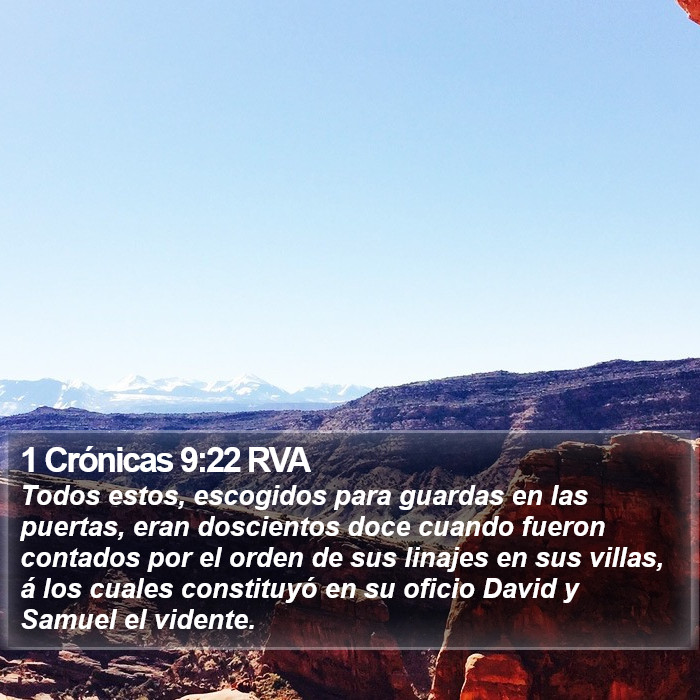 1 Crónicas 9:22 RVA Bible Study