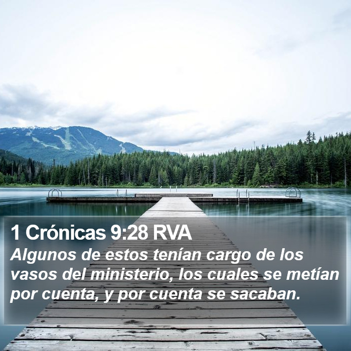 1 Crónicas 9:28 RVA Bible Study