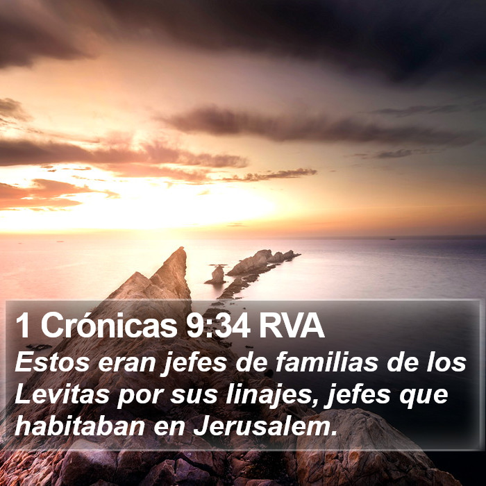 1 Crónicas 9:34 RVA Bible Study