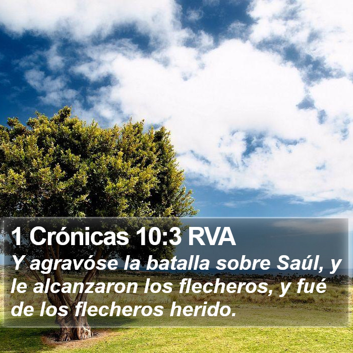 1 Crónicas 10:3 RVA Bible Study